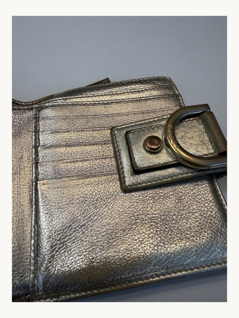 Gucci Abbey GG Canvas Gold D-Ring Wallet - Picture 10 of 11